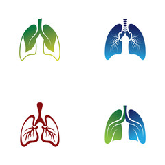 Lungs Organ medical clinic health vector logo design template