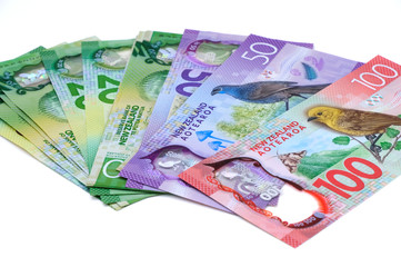 euro banknotes isolated on white background