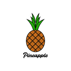 pineapple icon vector logo design