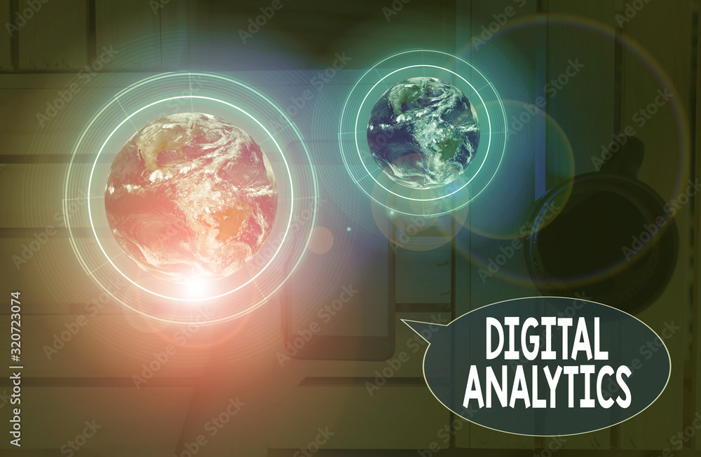 Poster text sign showing digital analytics. business photo showcasing the analysis of qualitative and quant