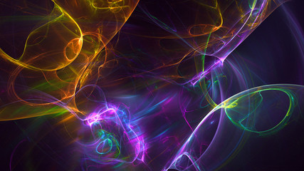 Naklejka premium Fractal 3D rendering abstract and shiny background