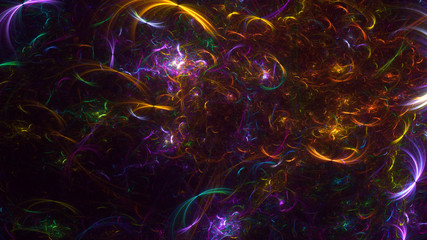 Fractal 3D rendering abstract and shiny background