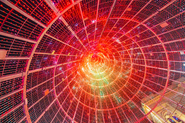 Decoration at the winter with lights