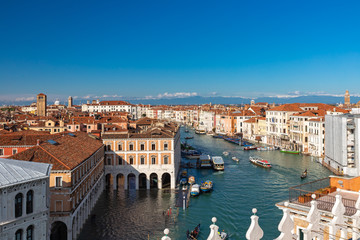 Fototapeta na wymiar Blick über Venedig auf den Canale Grande