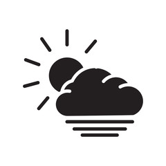 Foggy day icon vector