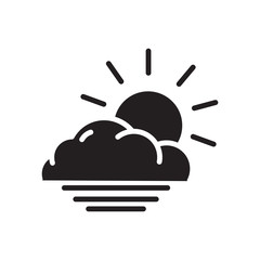 Foggy day icon vector