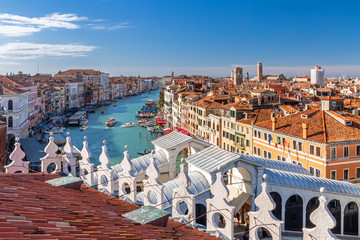 Fototapeta na wymiar Blick über Venedig auf den Canale Grande
