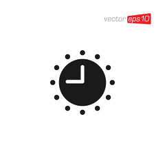 Clock and Time Icon Design Vector