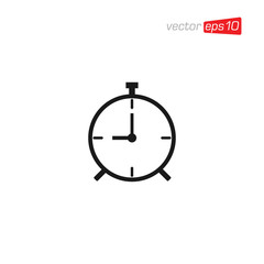 Clock and Time Icon Design Vector