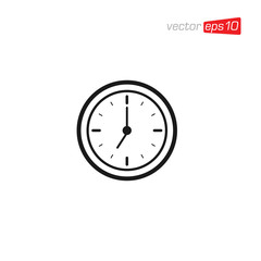 Clock and Time Icon Design Vector