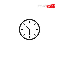 Clock and Time Icon Design Vector