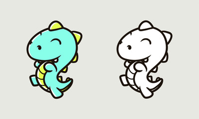 Simple dinosaur logo