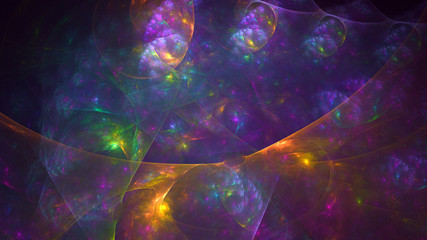 Fractal 3D rendering abstract and shiny background