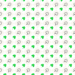 Naklejka premium seamless pattern with flowers and birds. St Patrick's Background