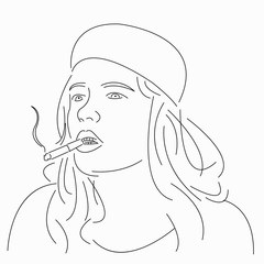 girl smokes
