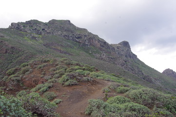 Mountains near the village of Chamorga in the north of Tenerife