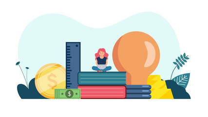 Element collection design with business or finance concept for website development or social media advertising. Able to edit or customize.