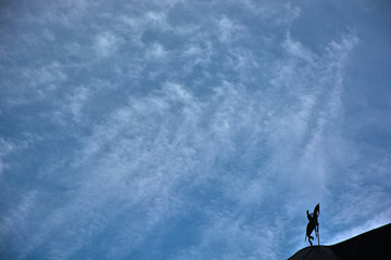 Horse rider in the sky. Portugal