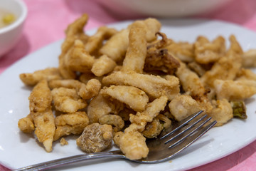 Chinese dish - Fried squid and pepper