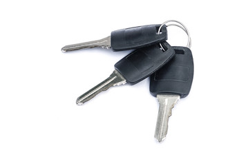 Close up of  keys isolated on white background