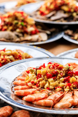 Delicious boiled shrimp cold dish,Chinese food.