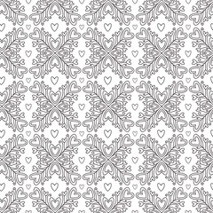Black and white pattern. Minimal textile design