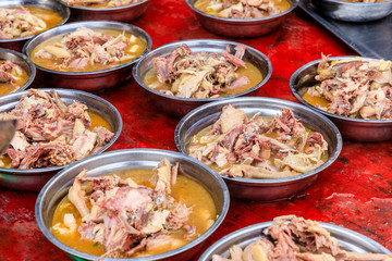 Delicious stewed chicken meat,Chinese food.