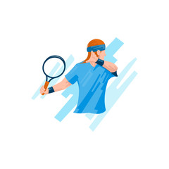 tennis illustration abstract man design sport activity