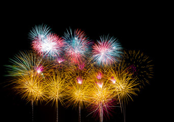 Abstract colored firework background 