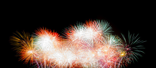 Abstract colored firework background 