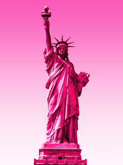 Pink fashion Statue Of Liberty. New York. United States of America. © Albachiaraa