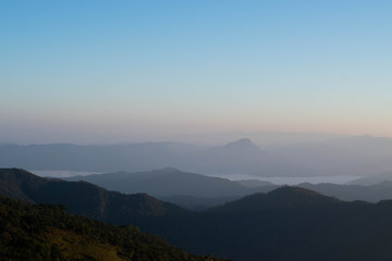 sunset in the mountains