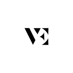 VE V E Letter Logo Design Template