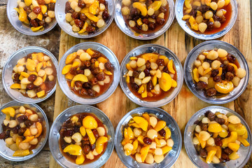 Slices of delicious fruit on the plate.