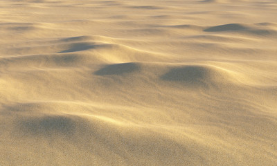 Brown sand on beach with bumps under sunlight