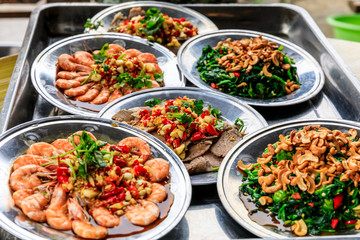 Delicious traditional Chinese snacks,food background.