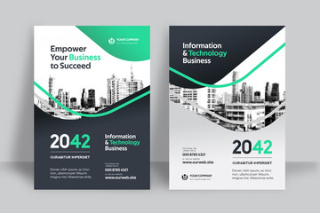City Background Business Book Cover Design Template - obrazy, fototapety, plakaty