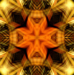 Mandala cross kaleidoscope abstract geometric colorful seamless pattern background . Unique kaleidoscope design repeated squares and blocks background.