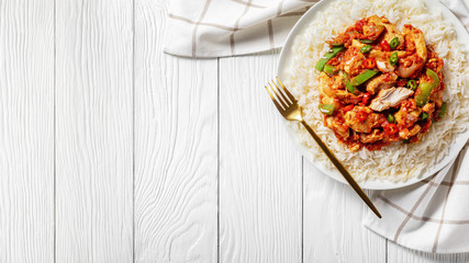 turkey strips stewed with veggies and tomatoes