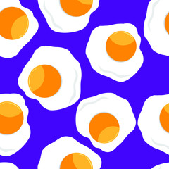 seamless food pattern vector background. seamless pattern with  eggs