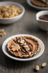 tartelette cacahuète et chocolat fait maison