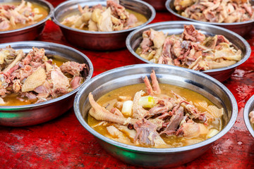 Delicious stewed chicken meat,Chinese food.