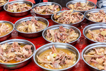 Delicious stewed chicken meat,Chinese food.