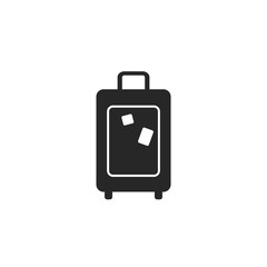 Travelig bag vector icon in flat illustration