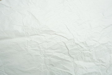 White crumpled paper empty background