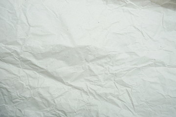 White crumpled paper empty background