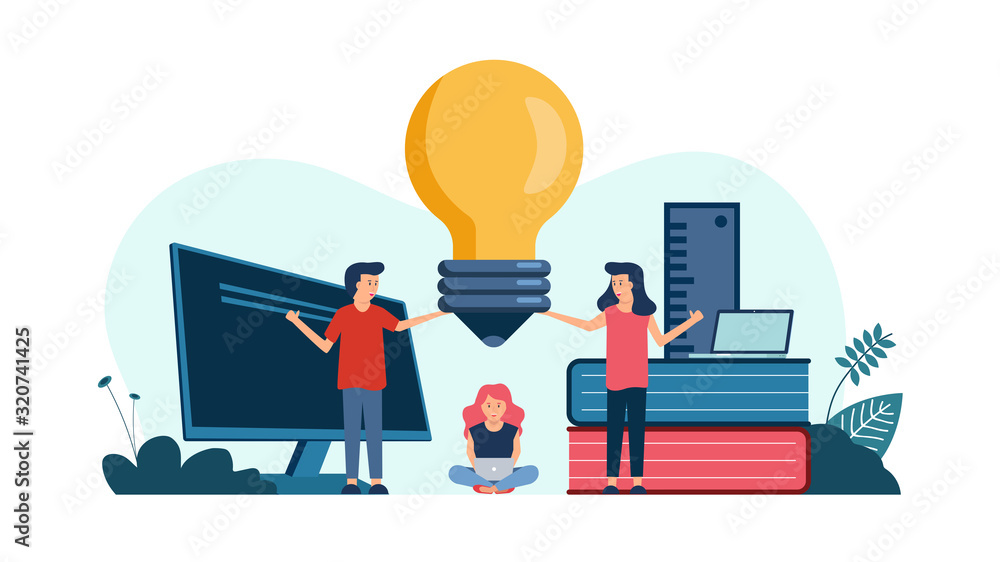 Poster element collection design with business or finance concept for website development or social media a