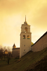Pskov Kremlin in the evening light