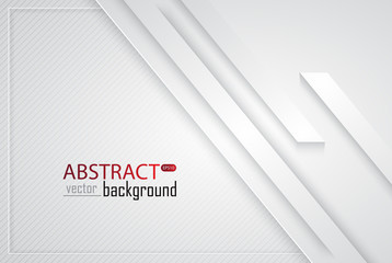 Obraz premium White and grey background vector overlap dimension. Vector illustration business style