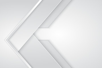 White and grey background vector overlap dimension. Vector illustration business style